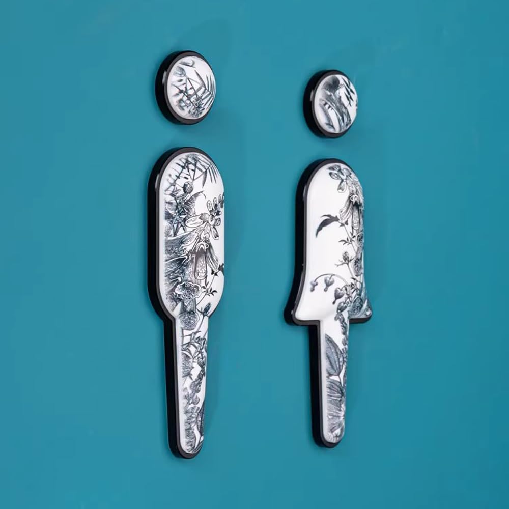 Letreros para baños, letreros para Puertas de baños, letreros de mármol para lavabos, letreros para baños comerciales, letreros para baños de Hombres y Mujeres (C)