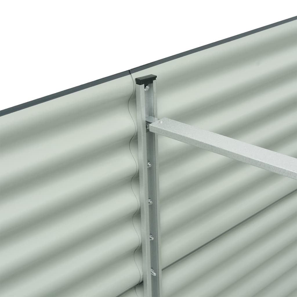Jardín de 320 x 80 x 81 cm de acero galvanizado en color gris, diseño moderno y robustez inoxidable, para jardín, balcón y terraza