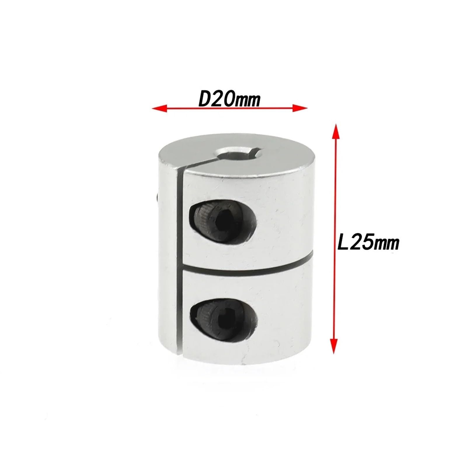 Giunto for albero rigido, morsetto, accoppiamento for servomotore passo-passo, parti for stampante 3D 3/4/5/6/6,35/8/10 D20L25 1 pezzo(3X6.35)