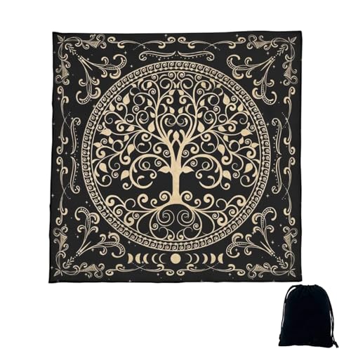 2 PCS Altar Cloth Set, Tarot Cloth, 49x49cm Black Divination Tablecloth, Witchcraft Supplies for Tarot Reading, Meditation, Spiritual Rituals, Wiccan Decor(Include A Black Bag) 2 PCS Altar Cloth Set, Tarot Cloth, 49x49cm Black Divination Tablecloth, Witchcraft Supplies for Tarot Reading, Meditation, Spiritual Rituals, Wiccan Decor(Include A Black Bag)