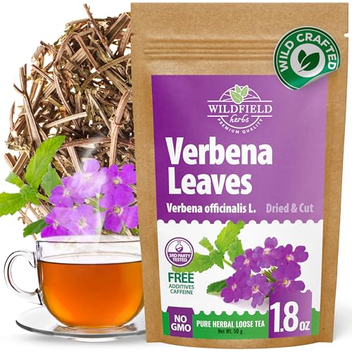 Image of 1.8 oz. Verbena Tea Vervain Herb Dried Cut Leaves Herbal (Verbena Officinalis) - 50g Verbena Dried Cut Leaf Herb Tea