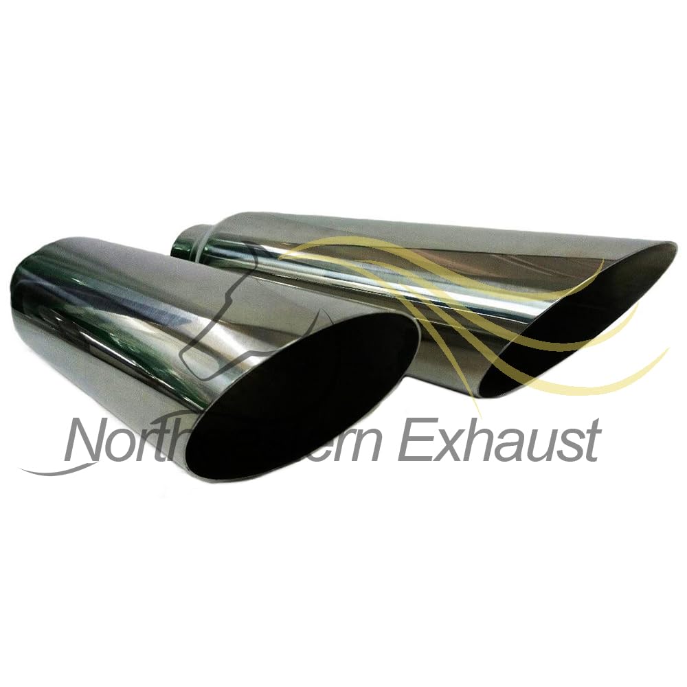Northeastern Exhaust Dual 2.5" Stainless Steel Exhaust Kit W/ Tips - Fits 1994-2001 Dodge Ram 1500/2500