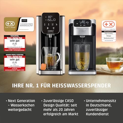 CASO HW 600 - Heißwasserspender - Testurteil: sehr gut - heißes Wasser in Sekunden, spart bis zu 50% Energie gegenüber einem Wasserkocher, für Babynahrung geeignet