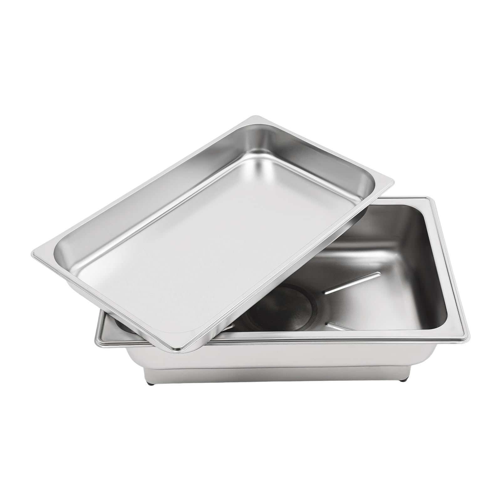 Scaldalibi per buffet in acciaio inox Chafing Dish, scalda buffet elettrico, 600 W, grande capacità (9 l)