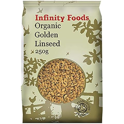 Infinity Foods Whole Golden Flax Seeds [Linseed] 250g - Organic Cover