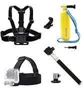 Chest Mount Strap Head Mount, Selfie Stick Floating Hand Grip Compatible with Gopro Hero 13 12 11...