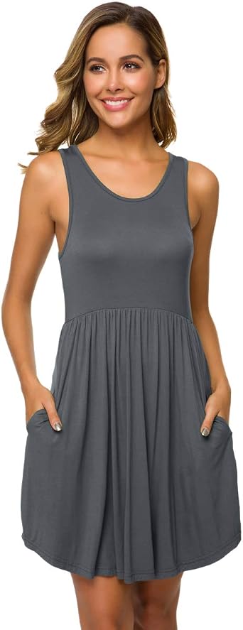 VEPKUL Womens Sleeveless Petite Dress 