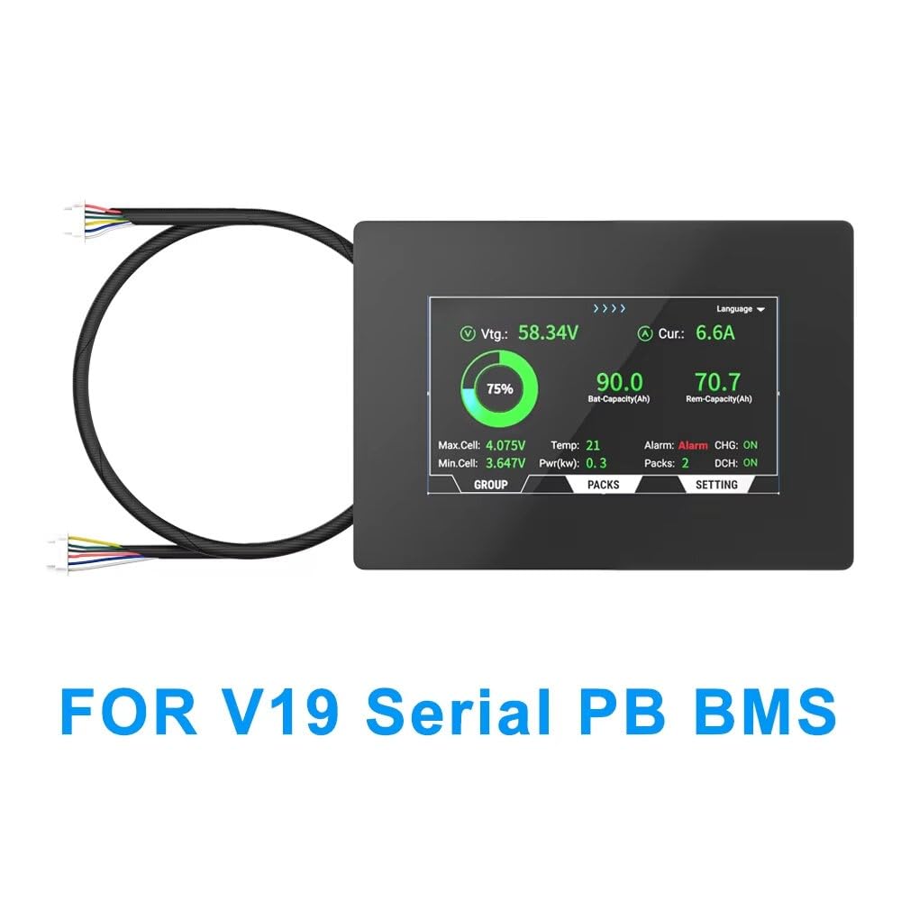 VIDOO Smart Inverter BMS Płyta Ochronna Magazynowania 2A Wydajne Aktywne Balansowanie Moduł Ochronny-4.3LCD-TTL-P(V19)