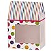 Hammont Gift Boxes (8 Pack) | Tall, Fun Boxes with Window | Colorful Polka Dots Design | 5x3.5x2 Gift Boxes for Parties, Birthdays etc. | Cupcakes, Cookies, Candies, and More