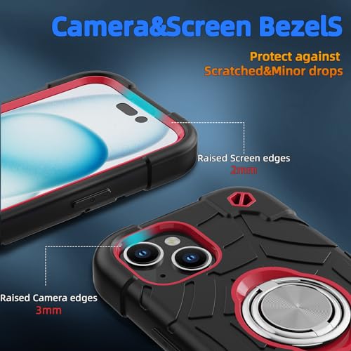 Coque iPhone 14 Plus/15 Plus antichoc avec anneau pour activités outdoor - 4