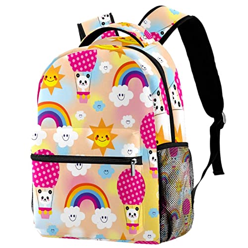 Sac à dos Panda pour filles et garçons avec porte-bouteille