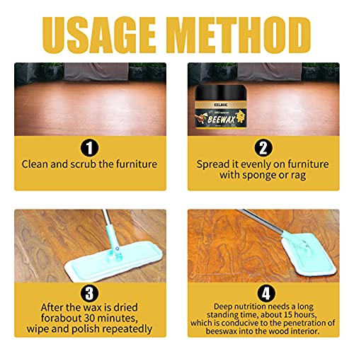 Cigooxm Cera de limpeza para móveis de madeira enlatada Cera de polimento Cuidado de móveis para cas