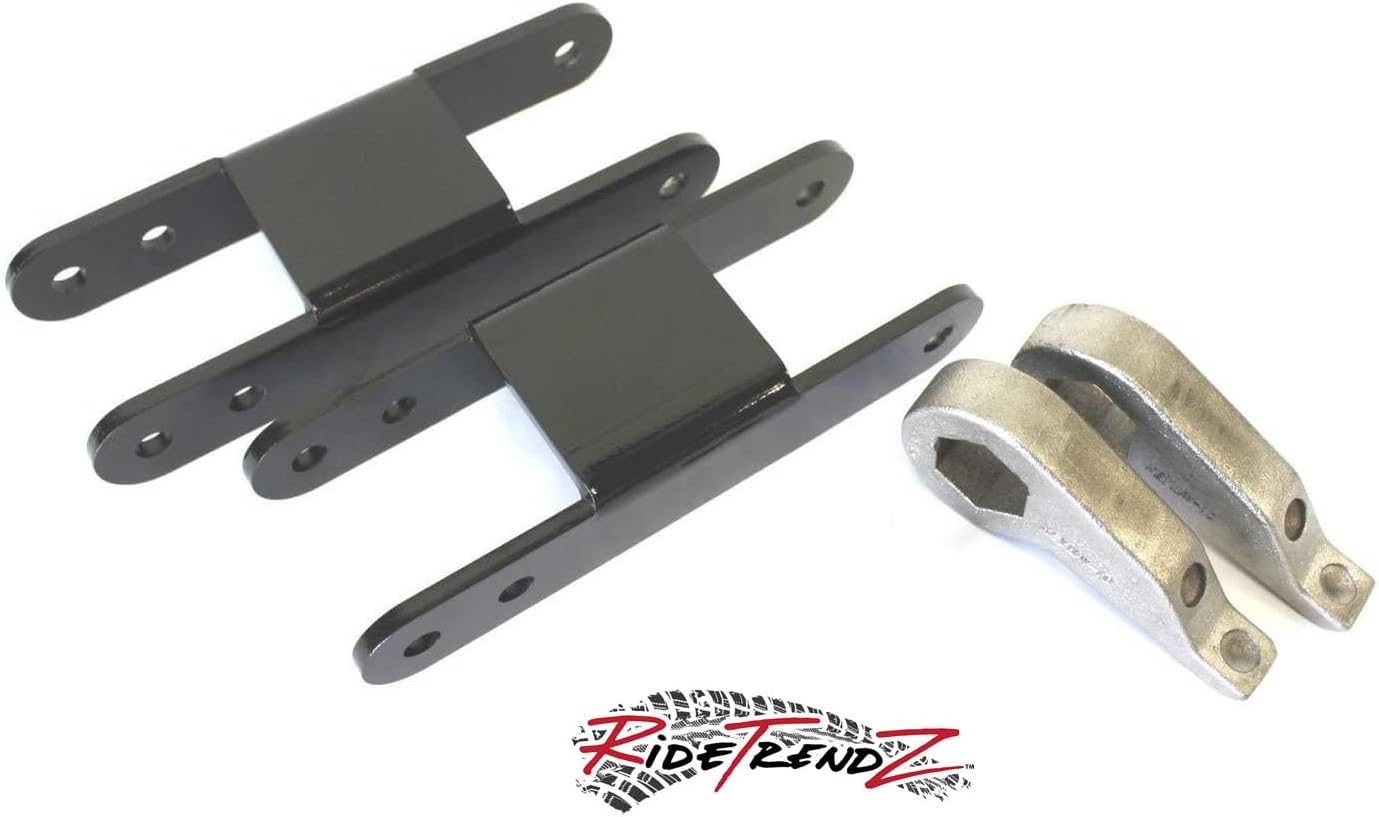 RTZ - Compatible with Ford Explorer SUV Full Lift Kit Front Adjustable 1-3" Forged Torsion Lift Keys + Rear Adjustable 1-2" Lift Shackles 4wd Black