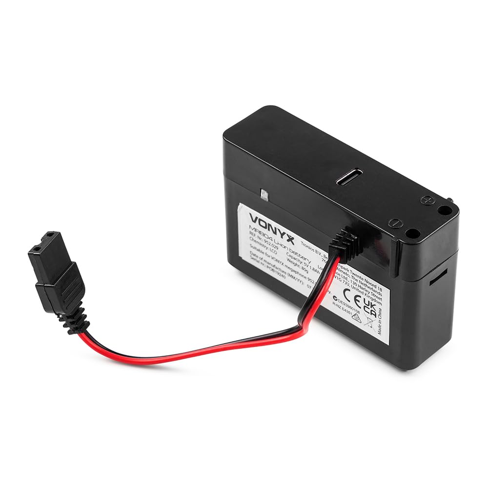 Batería Recargable de Iones de Litio 5V Vonyx MRB04 para megáfono MEG025