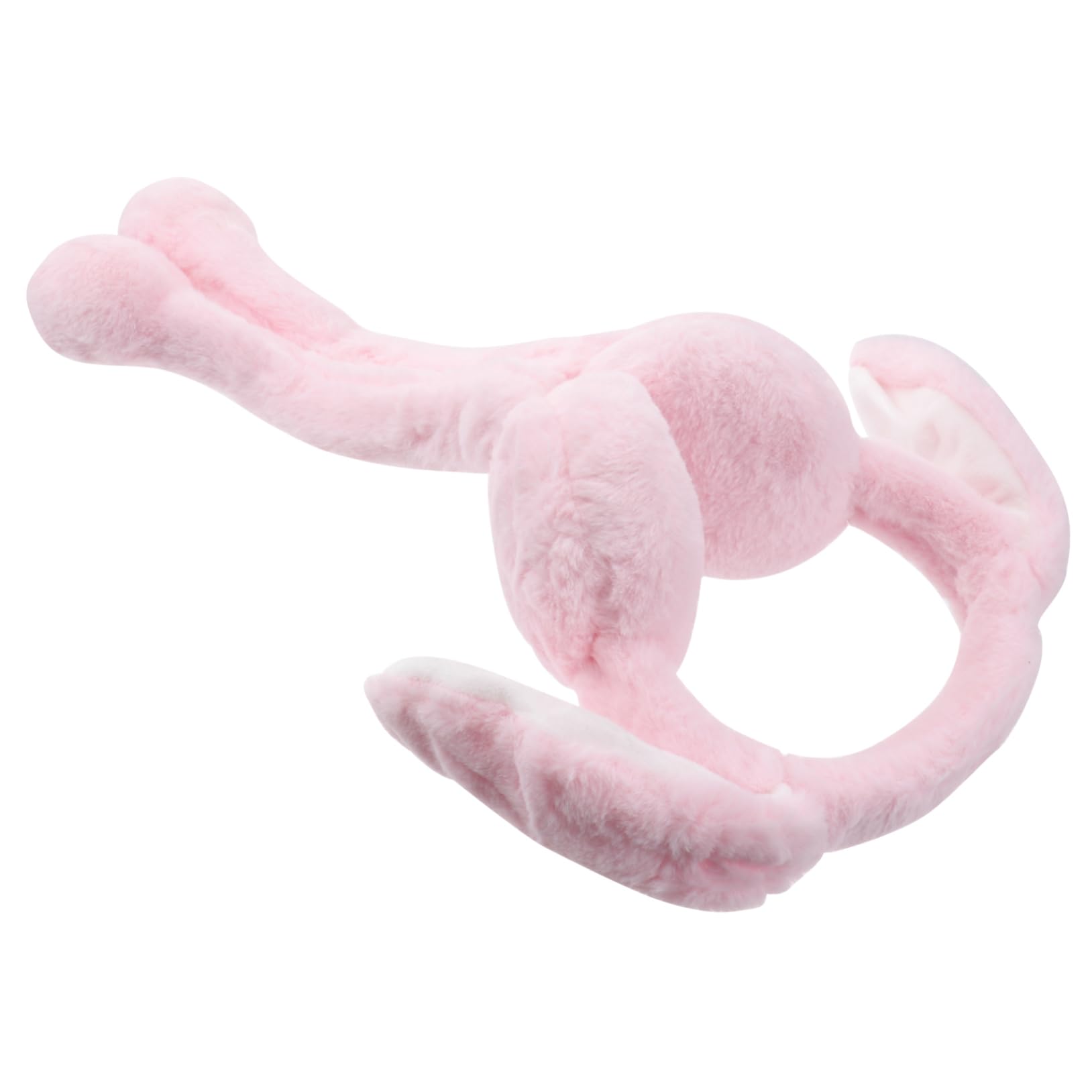 Orejeras de conejo para niñas Beavorty en color rosa de lana artificial 8