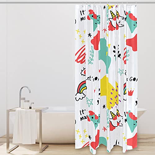 Rideau de douche imperméable lavable motif animaux avec 12 crochets