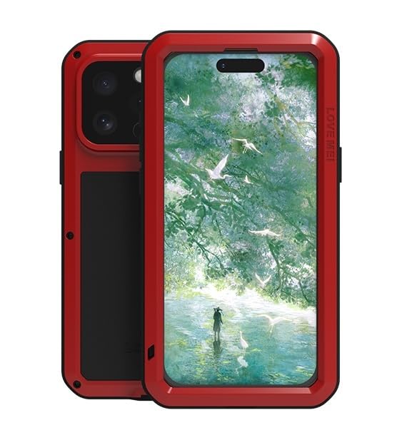 Coque iPhone 16 Pro Max 5G antichoc pour le sport extrême rouge