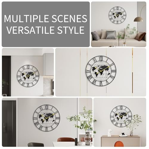Image of Material Metal Wall Cloc Big Size Wall Clock Modern Clocks for Living Room Stylish Wall Clocks for Home Decoration Designer Wall Clock (50 cm)