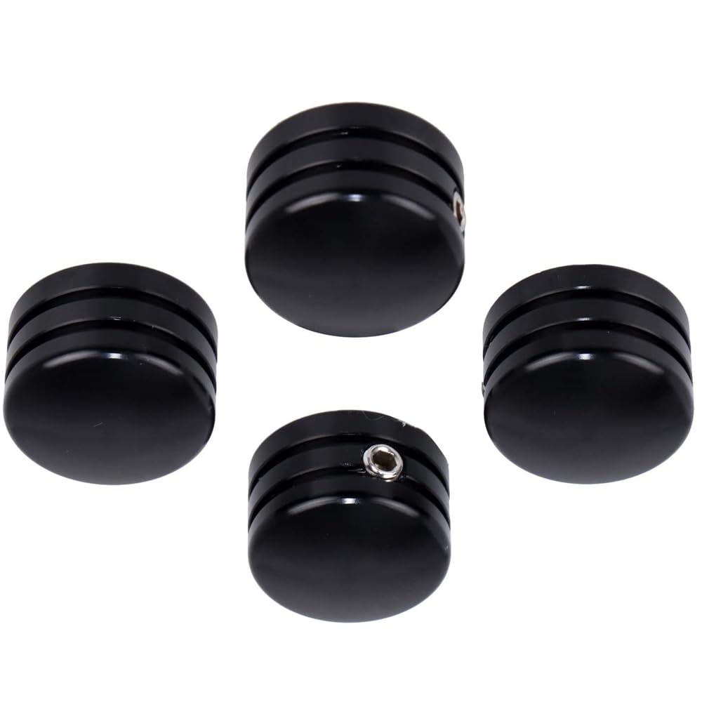 Copribulloni testa Riloer compatibile con Harley Davidson Twin Cam tutti i modelli, compatibile con modelli Big Twin 1340 Evo, modelli Sportster, neri 4 pezzi