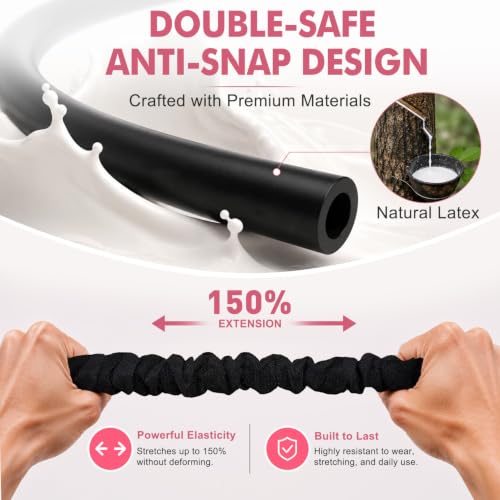 Pedal Resistance Band with Handle, Upgraded Durable Thickened Latex Tubes and Soft Foam Fabric Foot Pedal, Sit Up Exercise Equipment for Abdomen, Waist, Arm, Core/ABS, Leg, Physical Therapy - Image 5