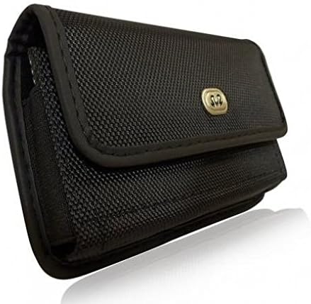 Funda de lona resistente negra para teléfono móvil, funda protectora para cinturón compatible con Verizon Motorola Moto Z Play Droid – Verizon