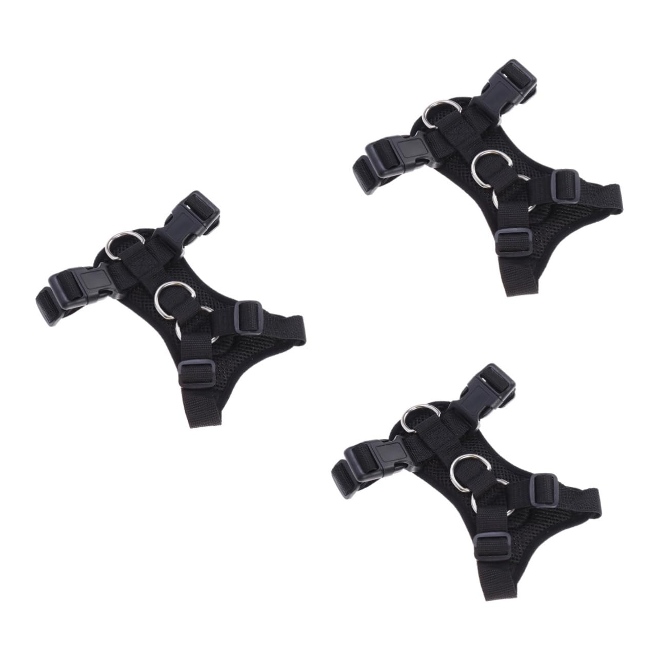 Didiseaon 3pezzi Pettorina Regolabile Per Cani Rete Traspirante Xs Per Cuccioli Design Senza Strozzature Cintura Comoda Colore Nero