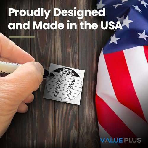 image for VALUE PLUS 12 Pack Writable Scope DOPE Sticker for Long-Range Shooting