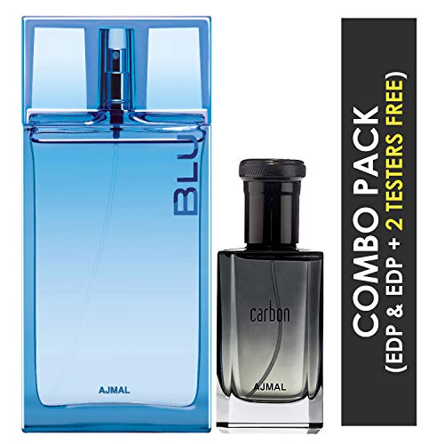 AJMAL Blu EDP Aquatic Woody Perfume 90ml for Men and Carbon EDP Citrus Spicy Perfume 100ml for Men - Image 2