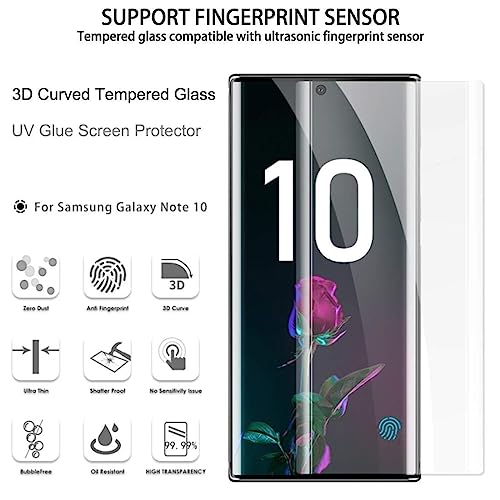 Image of OctrixPremium Tempered Glass Compatible for Samsung Galaxy Note 10 plus Advanced Border-Less Full Edge to Edge UV Screen Protector and Easy Installation Kit (Pack of 1)-By Blackwik