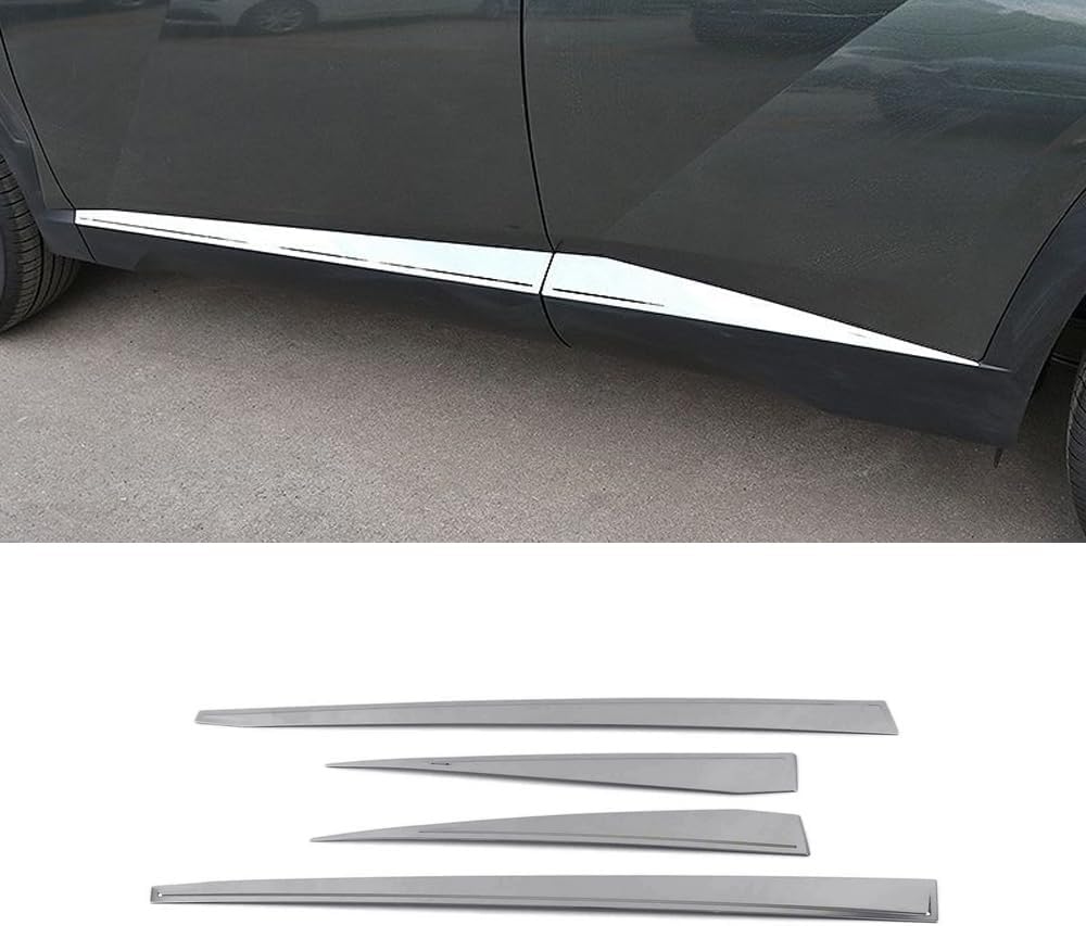 ERIDANUS Auto Accessories Fit for Hyundai Tucson 2023 2022 Car Door Guard Molding Strip Trim (Silver) Stainless Steel 4 PCS