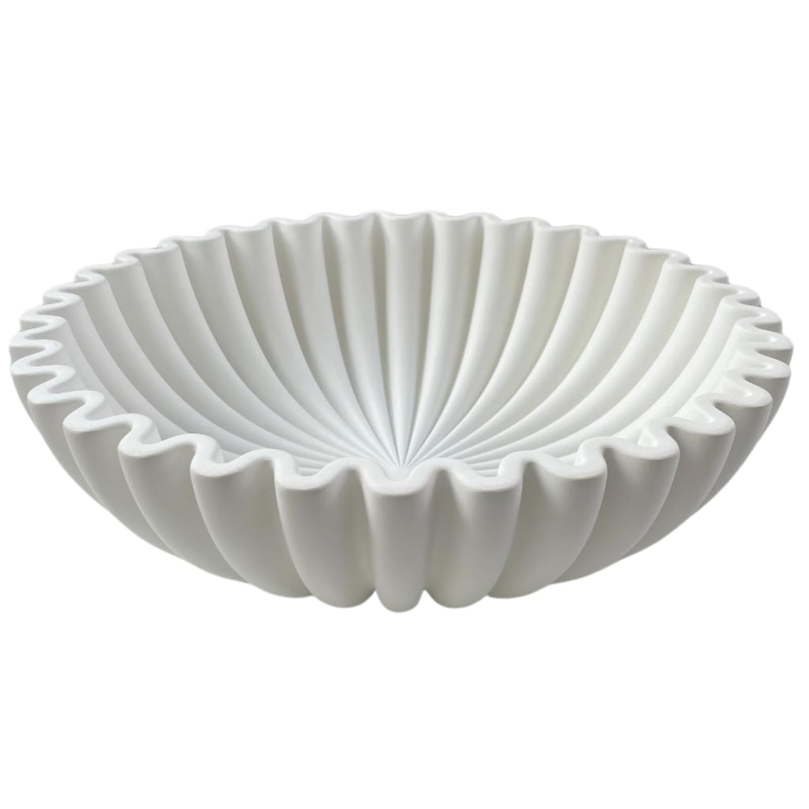 Jazuaiao Handcrafted Bowl Ruffle Scallops Bowl Fruit Bowls Rings Decorative Bowls Home Decors Housewarming Wedding Gift Stylish