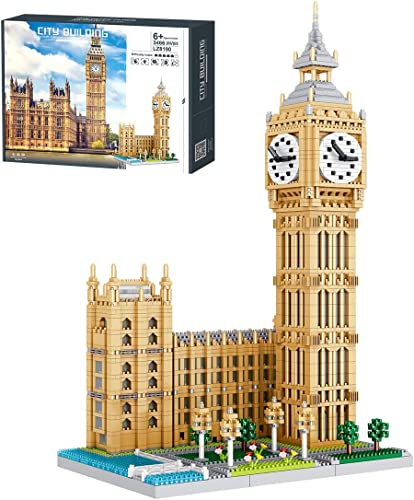 Big Ben Architecture, 3466 Teilen Modular Haus Modellbausatz Bausteine, Weltberühmtes Gebäude Collection Bausteine Kompatibel mit Lego Architecture Cover