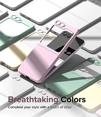 Image of Ringke Slim Compatible with Samsung Galaxy Z Flip 5 Case Back Cover Thin Soft-Feeling Coating Hard PC with Non-Slip Grip Protective Phone Case for Samsung Z Flip 5 5G (2023) - Strawberry