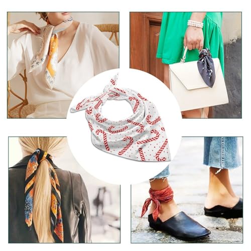 Fashion Satin Hair Scarf, Womens Square Silk Feeling Scarves, Lightweight Neck Scarf Bandana Gifts For Girls Ladies3