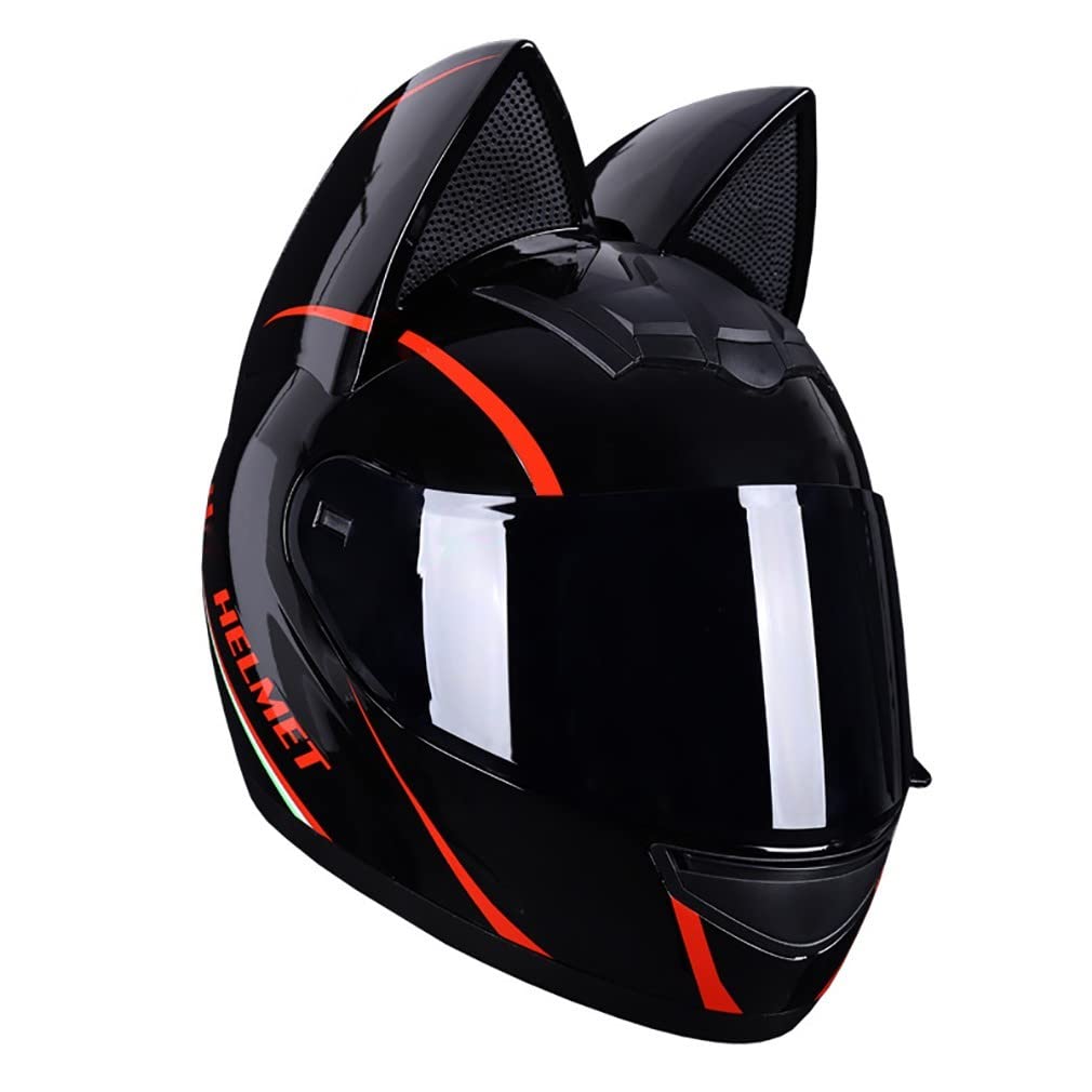 Girl damski kask motocyklowy z kocim uchem, integralny kask motocrossowy, certyfikat DOT/ECE, dla dorosłych, osobowość, kocie ucho, kask motocyklowy, modułowy kask motocyklowy z kocimi uszami