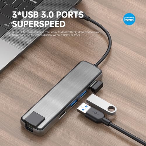 Station d'accueil USB C compacte avec boîtier robuste et Ethernet Gigabit - 4