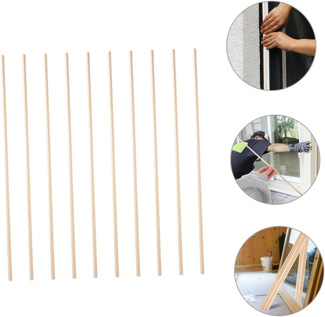10pcs Wooden Molding Trims for Edge Easy Installation Safe Wooden Material for Home Decoration and Model Making