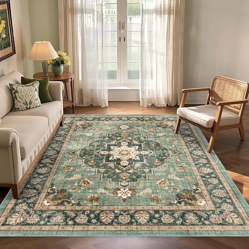 Brevonox Area Rug for Living Room - Vintage Indoor Machine