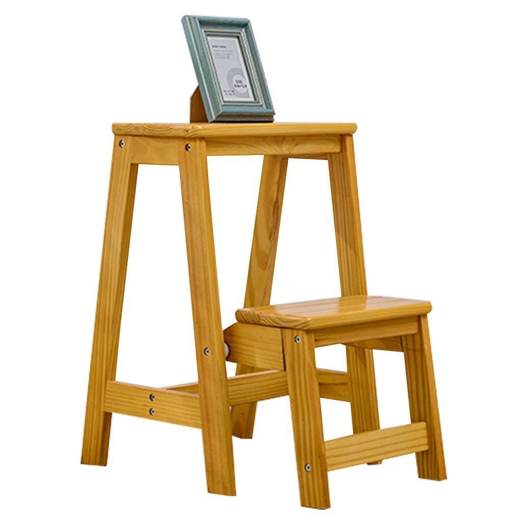 Taburete de escalera para cocina y salón con estante de almacenamiento plegable