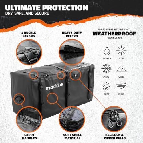 Mockins 25 Cu.Ft. Weatherproof Trailer Hitch Cargo Carrier Bag | 60