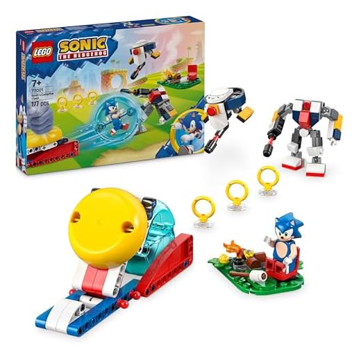 LEGO Sonic the Hedgehog: Sonic’s Campfire Clash Set, Collectible Building Toy with 4 Characters, Gold Rings and a Chaos Emerald, Gifts for Gamers, Boys & Girls aged 7 Plus 77001