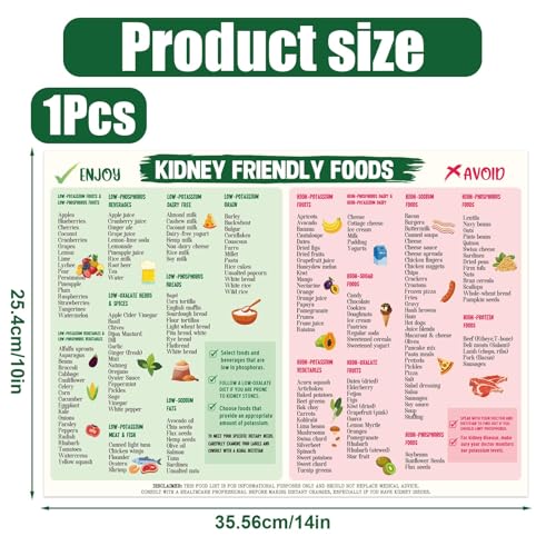 Imán de dieta amigable para riñón 14x10 pulg miniatura 2