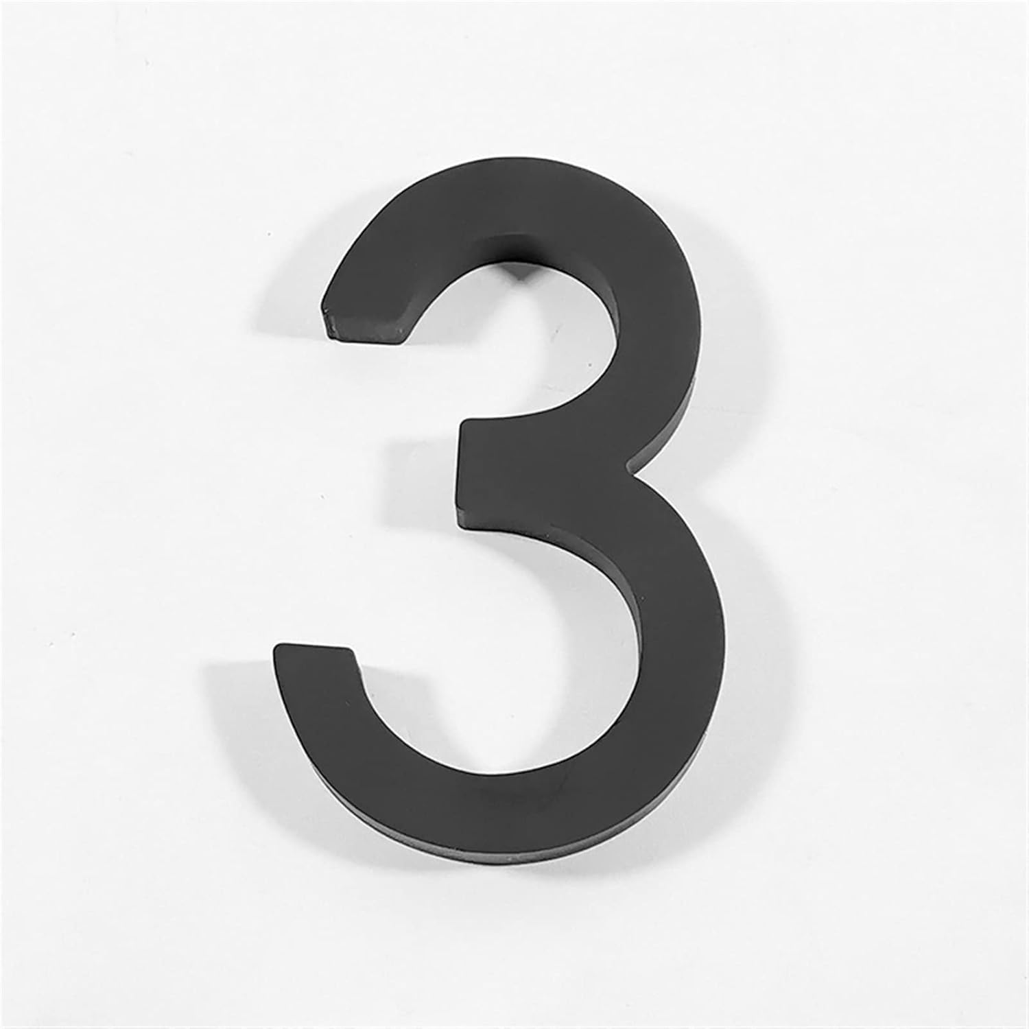 House Number 125mm Floating House Number Modern Door Number Home Outdoor 5 in.Black Silver Numbers Address Plaque Dash Slash Sign 0-9 (Color : 0 Black) (3 Black)