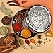 KSJONE Designer Spice Box, 7 Spice Jars, Holds 7 Spices, Steel Spice Container with 7 Spoons, Storage for Spices and dryfruits Indian Masala Dabba Gifts for Women, Mothers Day Gifts for Mom (7.3 Inch)