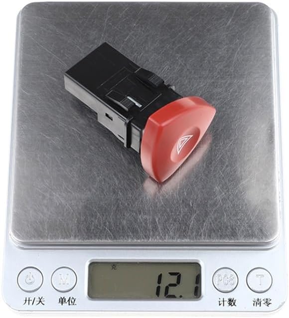 93856337 Hazard Warning Switch Red Button Compatible with Opel Vivaro Compatible with Peugeot Compatible with Renault Laguna