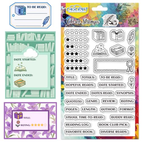 CHGCRAFT Sellos transparentes de silicona con diseño de estrellas, para manualidades, álbumes de recortes, decoración de álbumes de fotos, 4.3 x 6.3 pulgadas