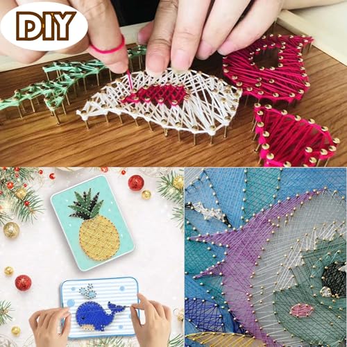 Image of newlng 500pcs Small Nail Round Head Tiny Nails String Art Nails Hand-Made Hardware Accessories Fasteners Mini Nail 1.5mm X 25mm /0.06 inchX1 inch(DXL) Silver
