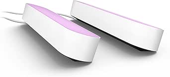 Philips Hue White &amp; Color Ambiance Play Lightbar Doppelpack weiß 2x490lm, dimmbar, bis zu 16 Millionen Farben, steuerbar via App, kompatibel mit Amazon Alexa (Echo, Echo Dot)