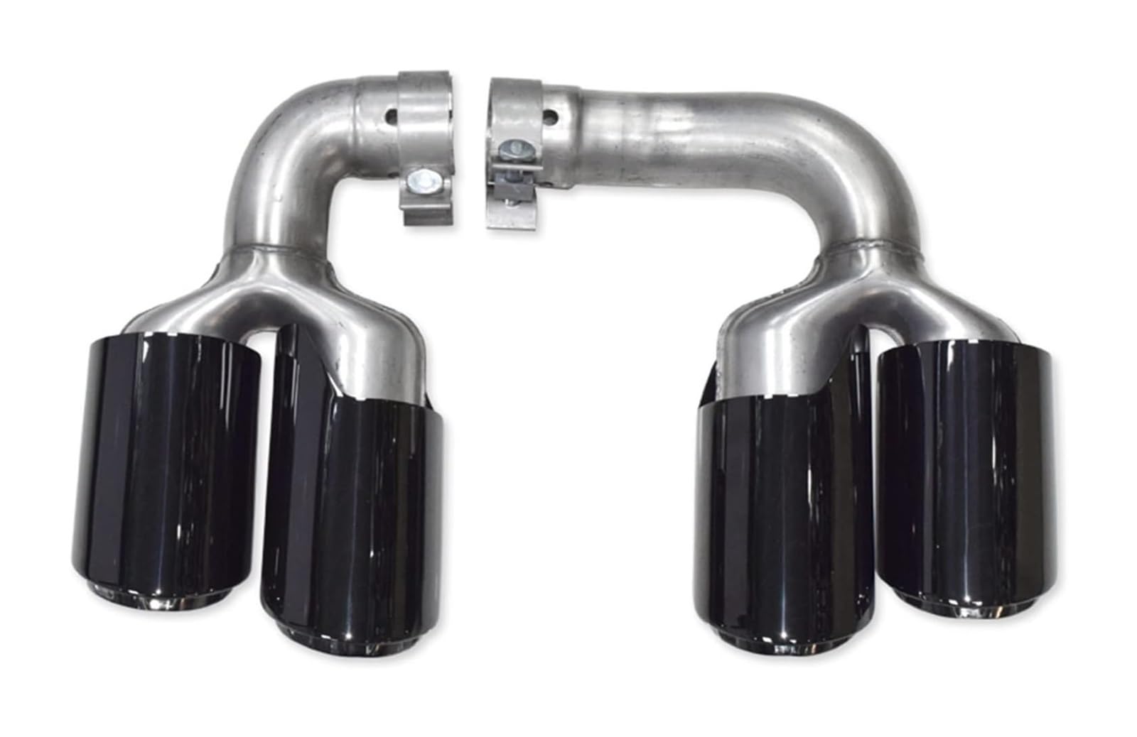 Tubo Escape Silenciador Para Cayenne Para Híbrido Para Gasolina 2018-2020 Sistema De Escape Punta Silenciador De Tubo Punta Escape Automática Extremo Silenciador Coche(Black Hybrid)