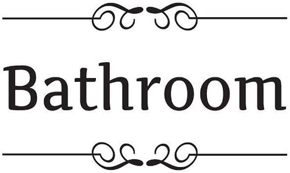 Bestjybt DIY Removable Washroom Toilet Bathroom WC Sign Door Accessories Wall Sticker Home Decor Bathroom